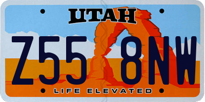 UT license plate Z558NW