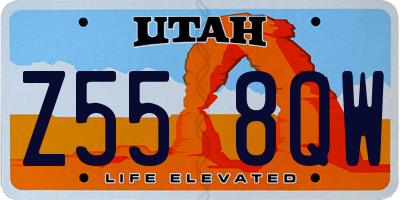 UT license plate Z558QW