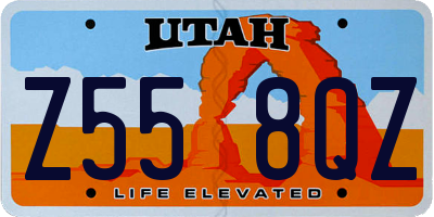 UT license plate Z558QZ
