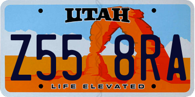 UT license plate Z558RA