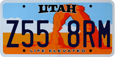 UT license plate Z558RM