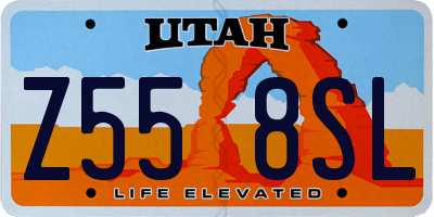 UT license plate Z558SL