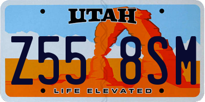 UT license plate Z558SM