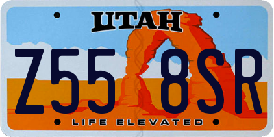 UT license plate Z558SR