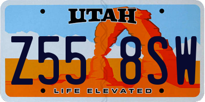 UT license plate Z558SW