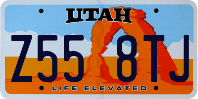 UT license plate Z558TJ