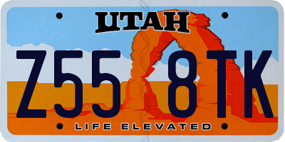 UT license plate Z558TK