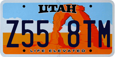 UT license plate Z558TM
