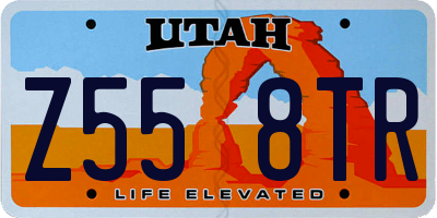 UT license plate Z558TR