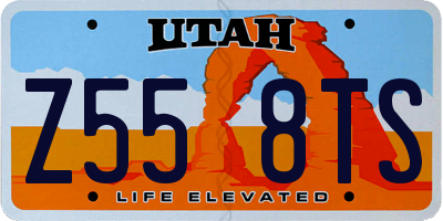UT license plate Z558TS