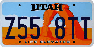 UT license plate Z558TT