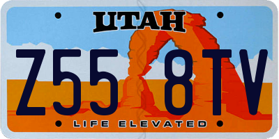 UT license plate Z558TV