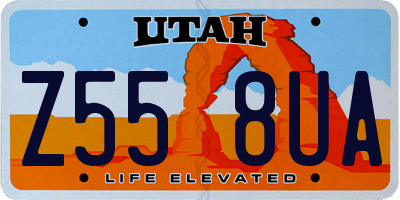 UT license plate Z558UA
