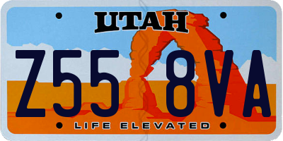 UT license plate Z558VA
