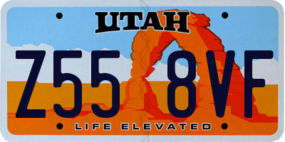 UT license plate Z558VF