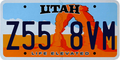 UT license plate Z558VM