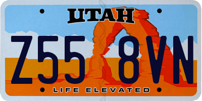 UT license plate Z558VN