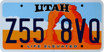 UT license plate Z558VQ