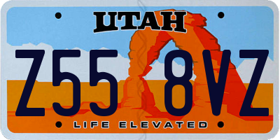 UT license plate Z558VZ