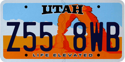 UT license plate Z558WB