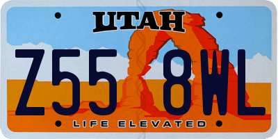 UT license plate Z558WL