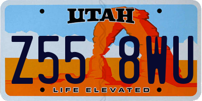 UT license plate Z558WU