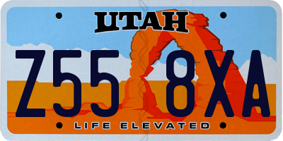 UT license plate Z558XA