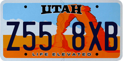 UT license plate Z558XB