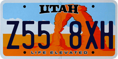 UT license plate Z558XH