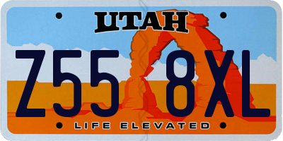 UT license plate Z558XL
