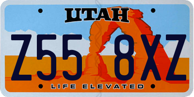 UT license plate Z558XZ