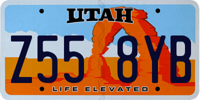UT license plate Z558YB