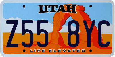UT license plate Z558YC