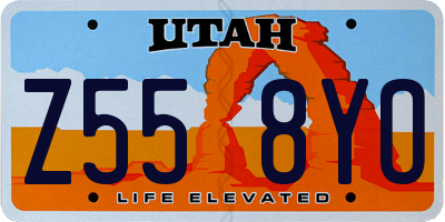 UT license plate Z558YO
