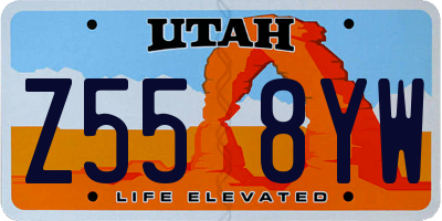 UT license plate Z558YW