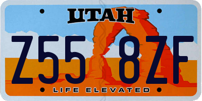 UT license plate Z558ZF