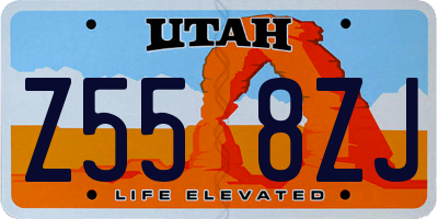 UT license plate Z558ZJ