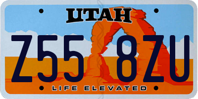 UT license plate Z558ZU