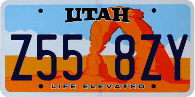 UT license plate Z558ZY