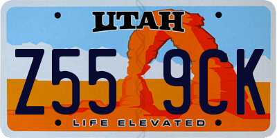 UT license plate Z559CK