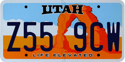 UT license plate Z559CW