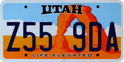 UT license plate Z559DA