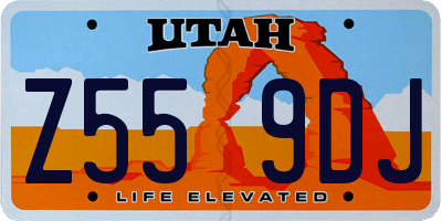 UT license plate Z559DJ