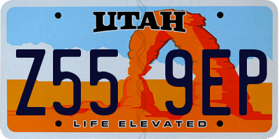 UT license plate Z559EP