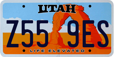 UT license plate Z559ES