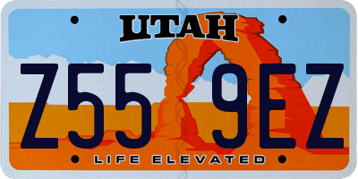 UT license plate Z559EZ
