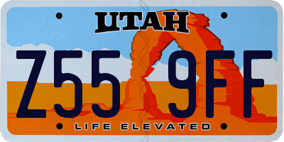 UT license plate Z559FF