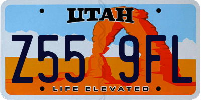 UT license plate Z559FL