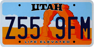 UT license plate Z559FM