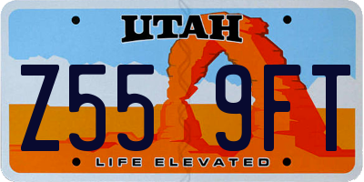 UT license plate Z559FT